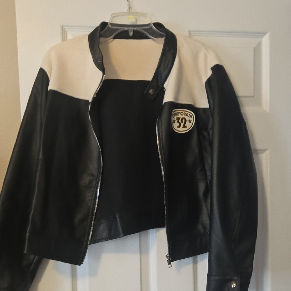 SHEIN Monochrome Varsity Jacket
